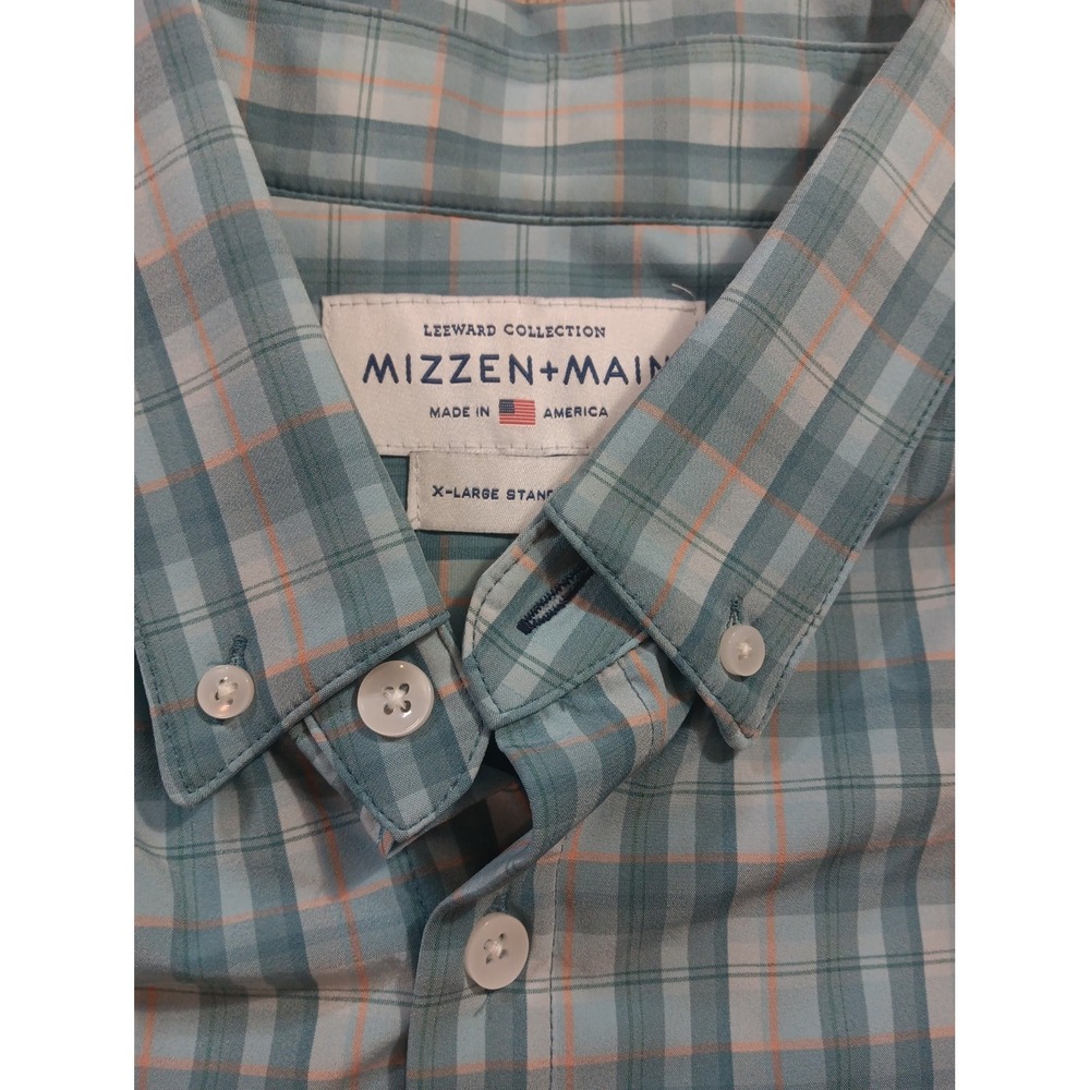 Mizzen+Main Leeward Men's Short Sleeve Shirt Size Xl Muilt Color Button 3028